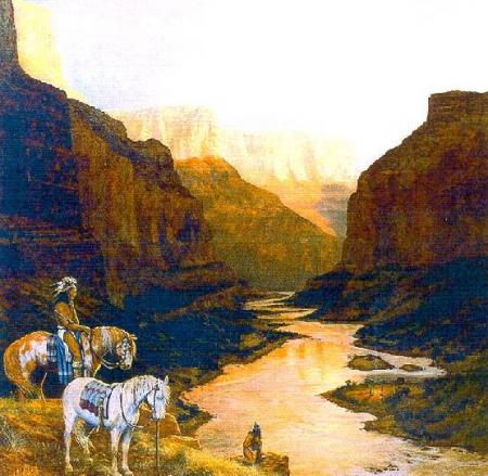 Carte ancienne d'indiens